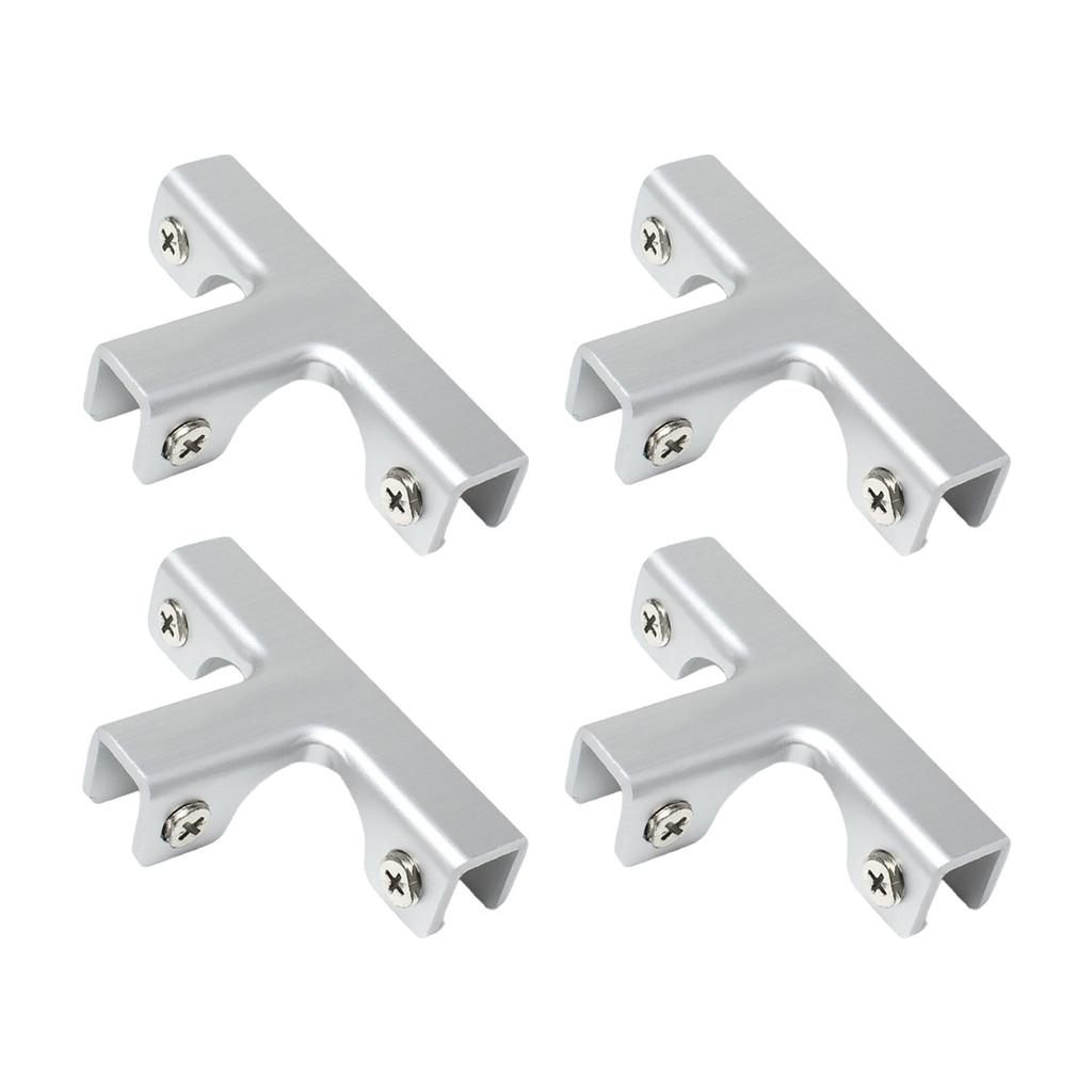 Pack Of 4 Aluminum T Shaped Clips T Clamp Connectors T Shape Fasteners Simple Installs for Plant Box Divider Connections