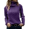 Maglione da Donna a Collo Alto Colore Unico Retro Manica Lunga Autunno Inverno Casual
