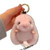 Adorable Rabbit Faux Mink Fur Plush Keychain Toy - Cute Ornament & Birthday Gift