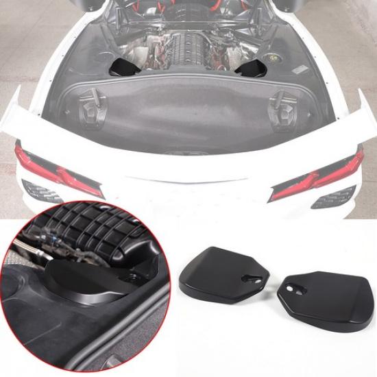 Matte Black Engine Bay Shock Protection Panel Cover Trim For Corvette C8 -25