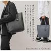 [Register] Cowhide Leather Vertical Tote Bag with Pocket, Zipper, A4 Size Storage, Bottom Studs, Water-Repellent, Lightweight, 7002, Black