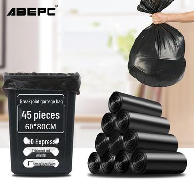 ABEPC Black Flat-Mouth Large Garbage Bags