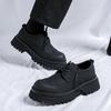 men's fashion wedding party dress genuine leather brogue shoes lace-up derby shoe black trendy platform sneakers youth footwear