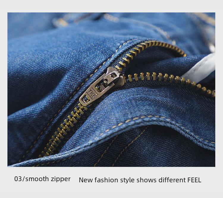 Men's Trendy High-Waist Loose-Fit Straight Jeans - Slim & Tall Sizes for Spring/Summer