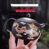 Heat-Sensitive Color-Changing Zisha Dragon & Phoenix Teapot with Bird Sound Water Outlet