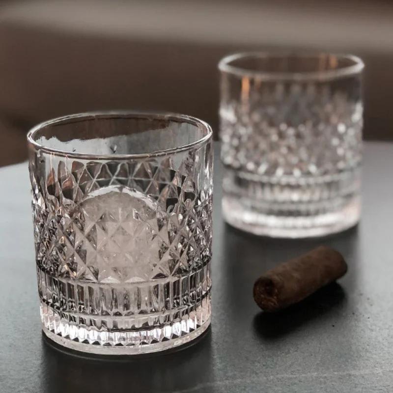 330ml Vintage Cup Transparent Crystal Glass Whiskey Cup Brandy European Style Wine Glasses Cups  Cups Drinking Glass