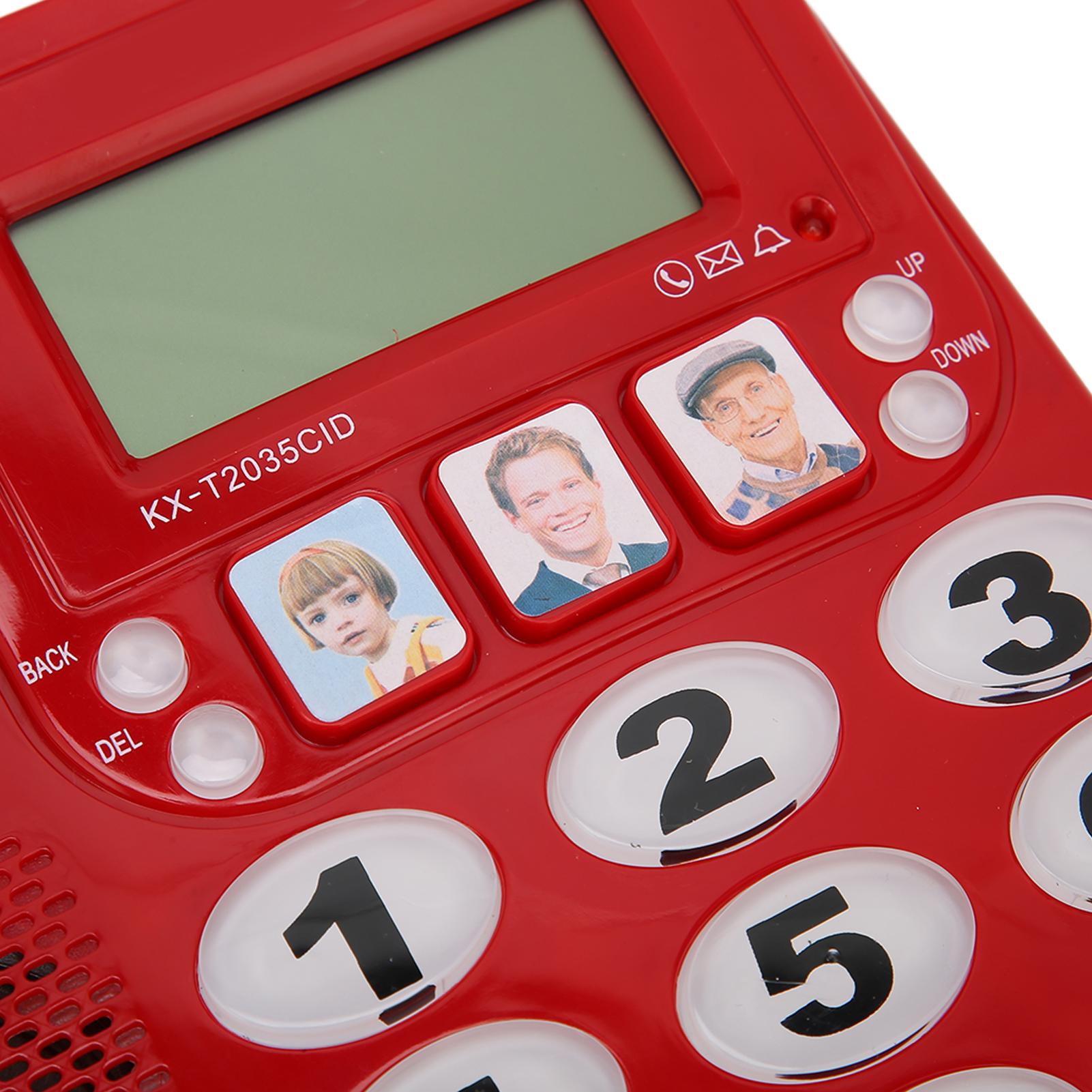 

Corded Phone Caller ID Ringtone Shortcuts Memory Wired Landline with Indicator for