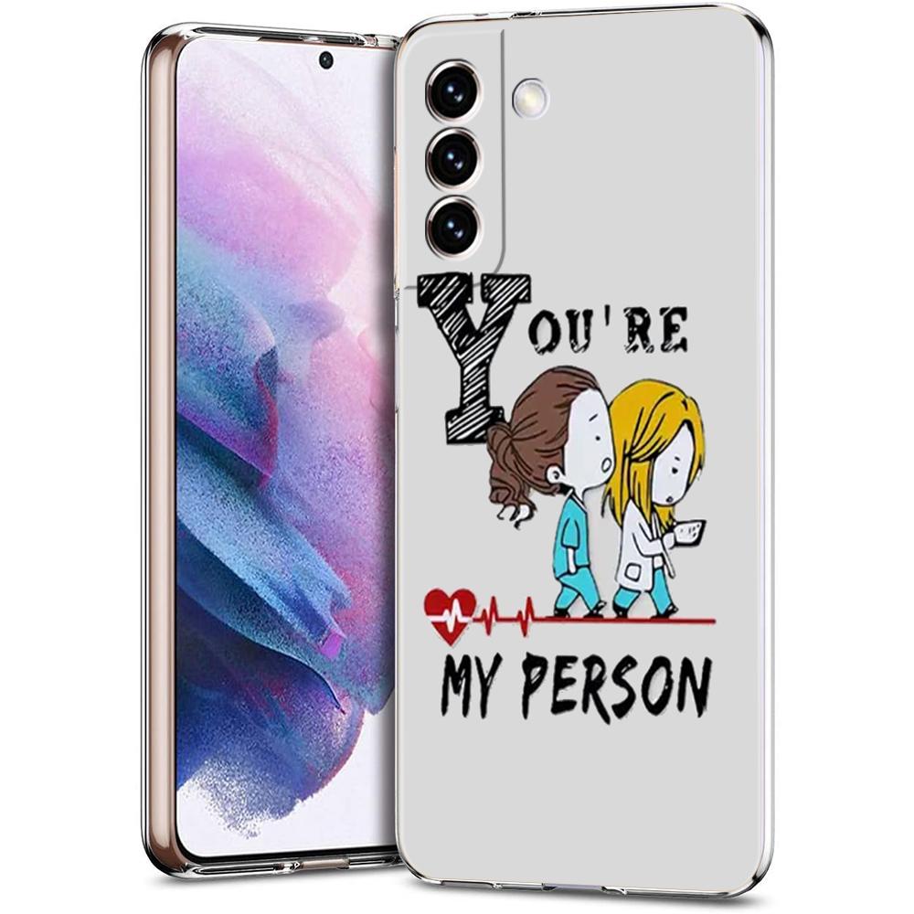 Greys Anatomy You Are My Person Phone Case For Samsung Galaxy S24 Ultra S23 FE S22 S20 S21 5G S10 S9 Plus S10E S8 Clear Cover