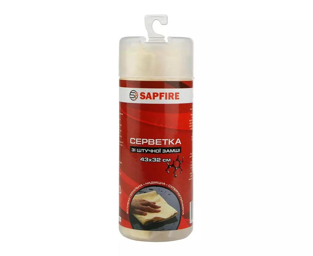

Салфетка из искусственной замши 43х32 см влага в тубе SA-216 SAPFIRE