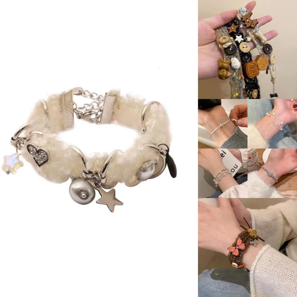 Pulseira Borboleta Fofa e Charmosa Artesanal de Turquesa e Liga para Mulheres Joias DIY Elegantes