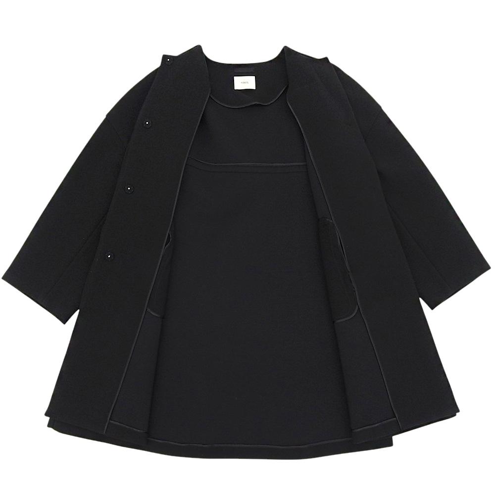 LE PHIL Excellent Condition Collarless Bonded Coat, Women's, Black, Item Number 1, Item Number 534-0252007 Coat 1 blackUsed