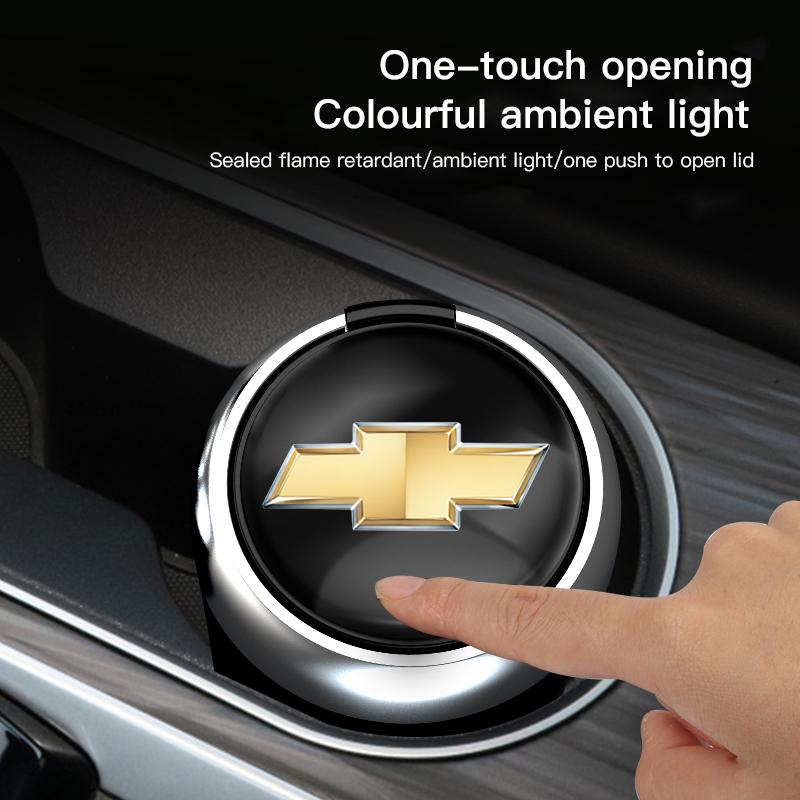 For Chevrolet Spark Captiva Cruze Tracker Orlando Trax Epica Car Ashtray LED Light Portable Detachable Ashtray Auto Interior