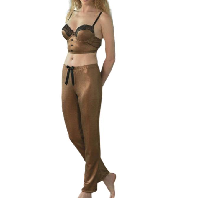 

Пижамный комплект бюстье Virgin с кружевными деталями 4176