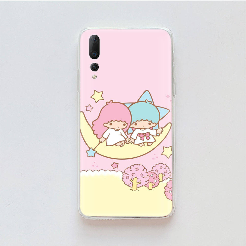 Transparente Hülle für Samsung A04 A14 A23 M33 M53 Realme 10 9 C35 C55 VIVO X80 Infinix Hot 30 Note 11 Tecno Spark 8P Pro L-30 Little Twin Stars