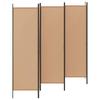 6 Panel Room Divider Beige 300 X 180 Cm Fabric