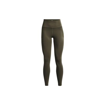 Sportowe legginsy damskie z wysokim stanem, dopasowane, zielone 1382522-390
