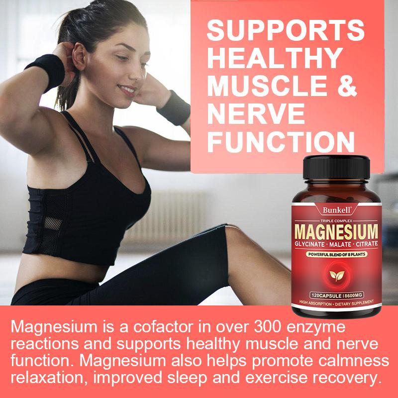 Magnesium Complex 600 mg, 120 capsules - Gluten-free, Non-GMO
