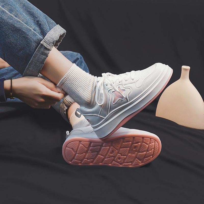 Black and White Bread Board Shoes Spring New Platform Shoes High-Grade Color Matching Women's Shoes