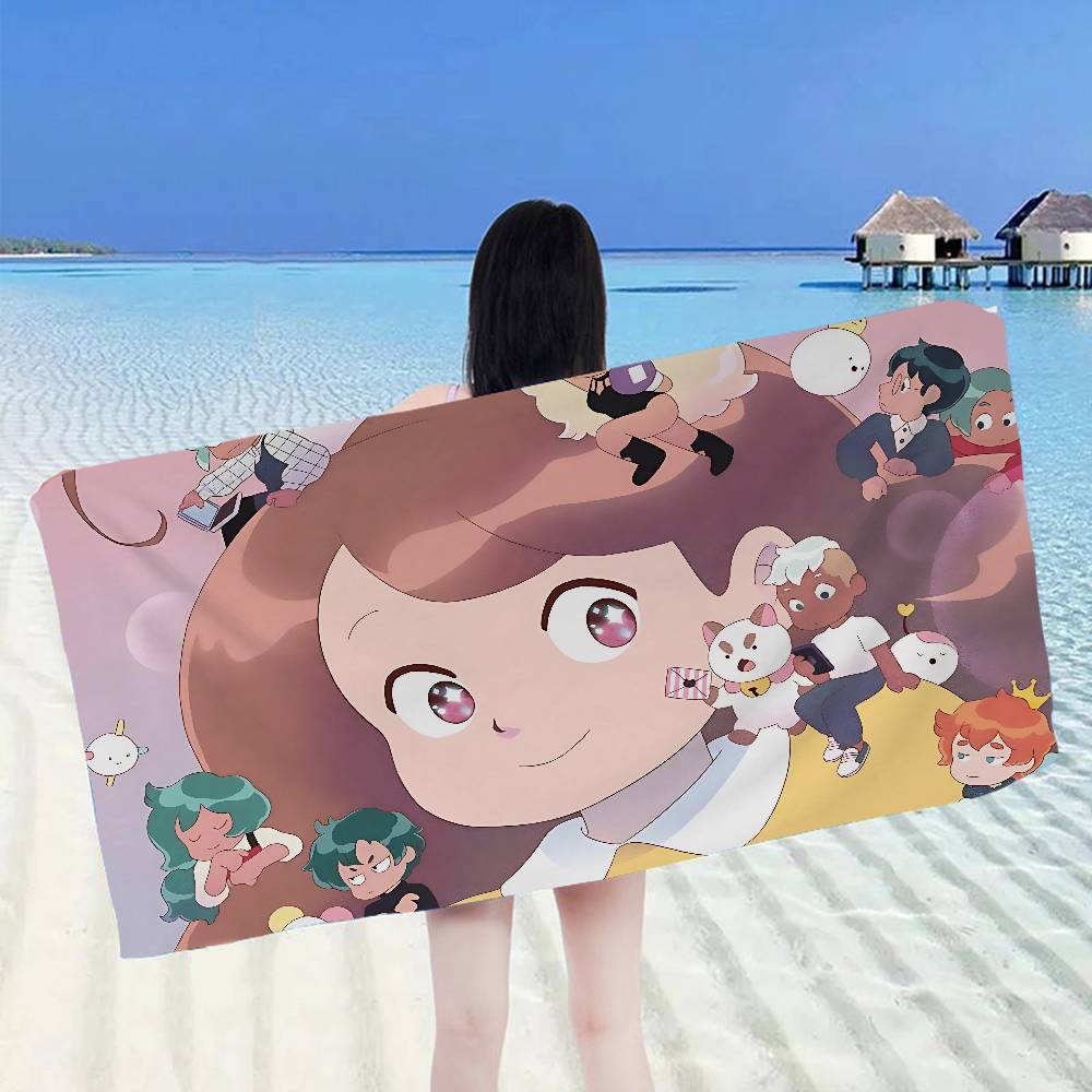 Bee And Puppycat Anime Big Microfiber Beach Towels Quick Dry Towel Sand Beach Towels Pool Towel for Travel Swim Pool Yoga