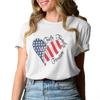 Womens Unisexs Faith Family Freedom T Shirts Fashion Vintage American Flag Heart Graphic Tee Casual Summer Short Sleeve Tops