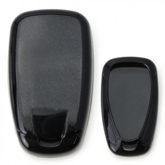 Glossy Black Smart Key Fob Shell For Chevy Camaro Malibu Cruze Spark Volt Bolt