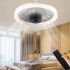 AC85-265V Modern E27 Ceiling Fan With Light Smart Remote Control Electric Fan Quiet Motor Chandelier Living Room Interior