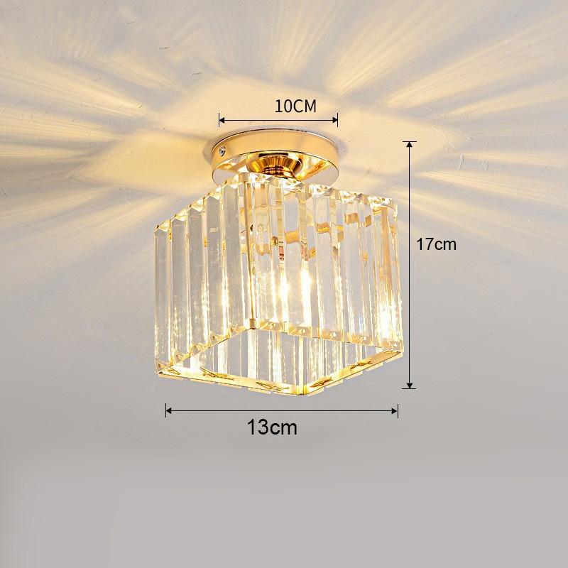 Crystal Ceiling Light Corridor Ceiling Lamp Luxury Balcony Aisle Foyer Kitchen Ceiling Pendant Light Hanging Chandelier Crystal