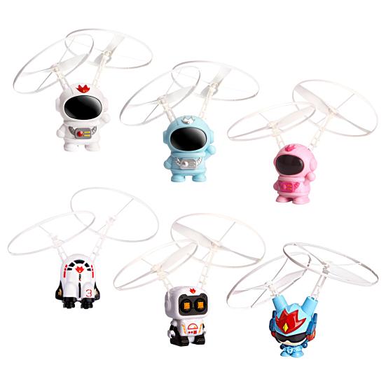 1 Set Induction Aircraft Suspended Rrechargeable Double Fan Smart Sensory Mini