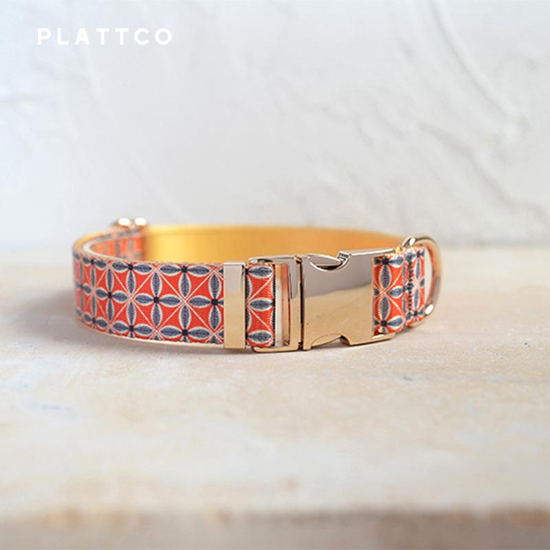 Golden Autumn Ethnic Style Faux Nylon Dog Collar