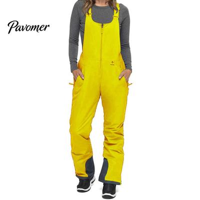 Wintersport Jumpsuit Damen Wasserdicht Isoliert Ski Snowboard Schneefest Schneeanzug Hose Overall Verstellbarer Schultergurt Jacke