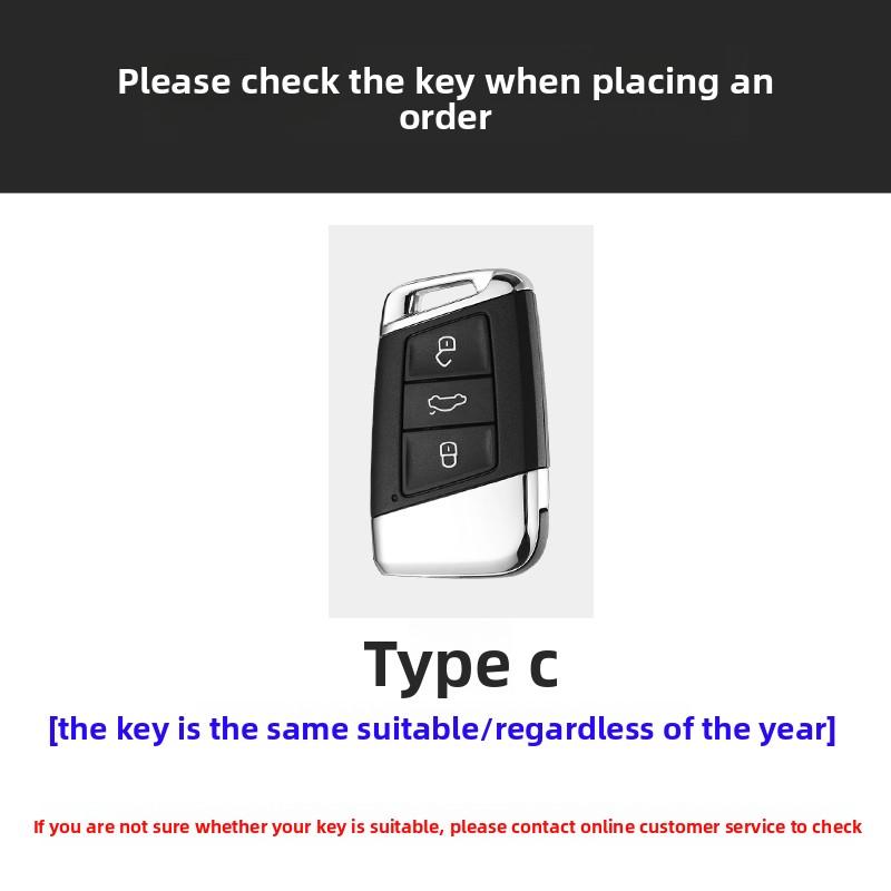 Para VOLKSWAGEN Nueva Aleación de Zinc Cuero Funda Carcasa para Llave de Coche Para VW Volkswagen Magotan Passat B8 Skoda Superb Kodiaq A7 Coche Ke