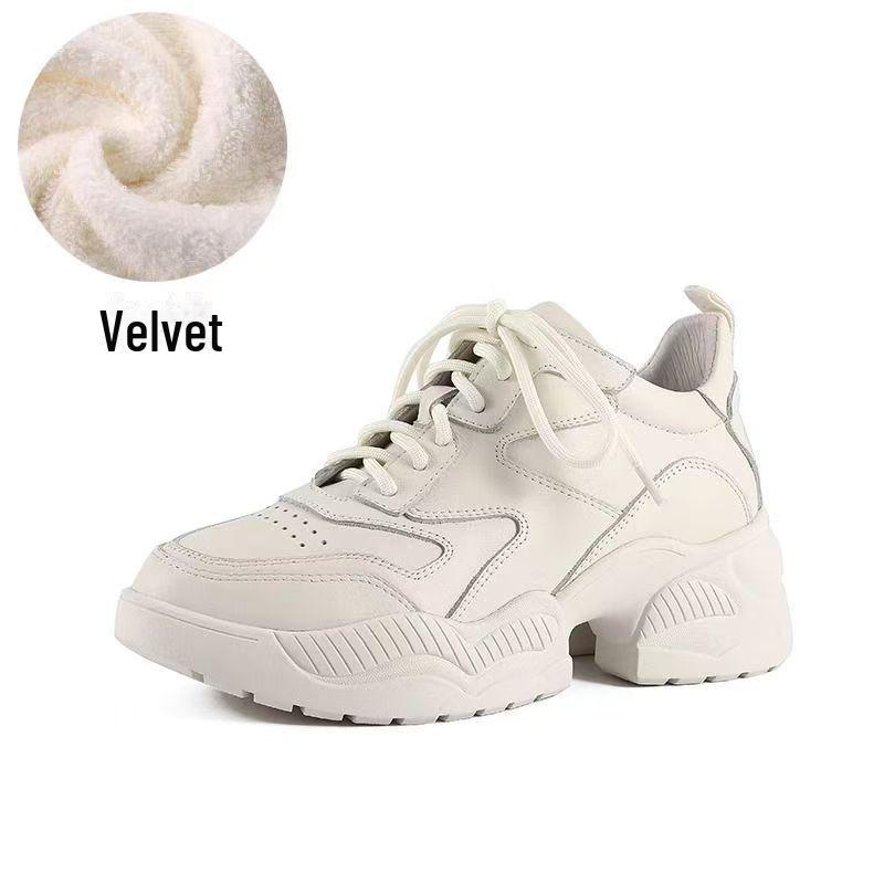 Zapatos de Papá de Suela Gruesa de Cuero Genuino Negro para Mujer Otoño/Invierno 2025: Versátil, Elegante y Casual.