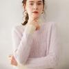 Women's Color Block Cashmere Sweater - Thick, Round Neck, Loose Fit, Jacquard Knit, Autumn/Winter.