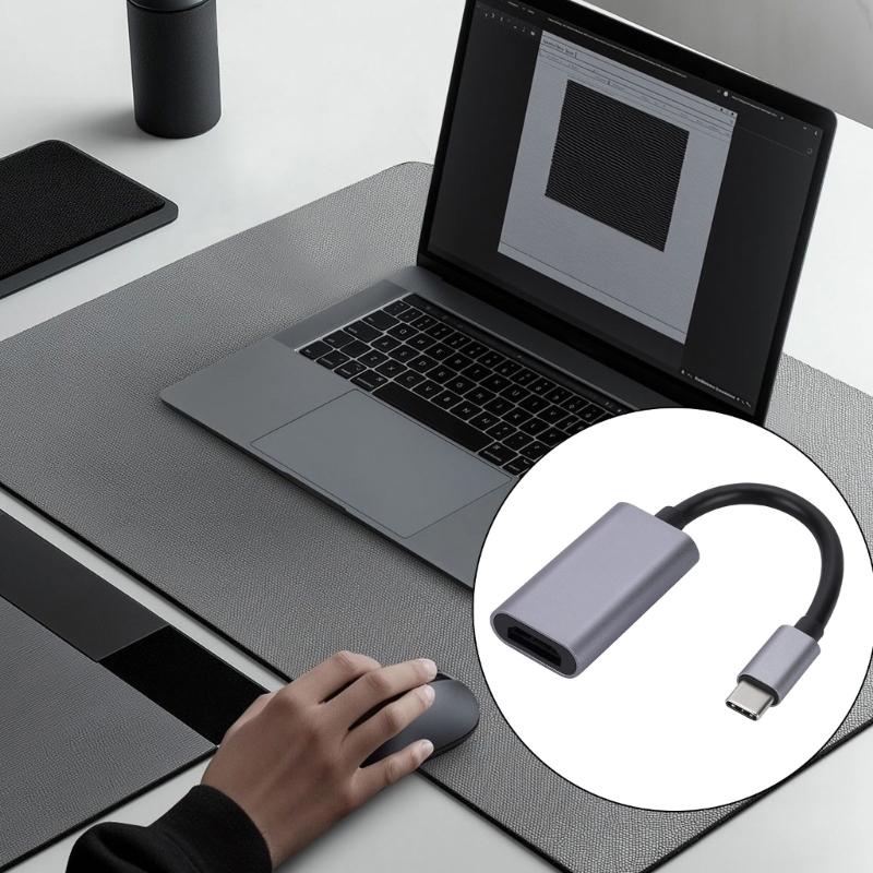 Aluminum USB C to HDTV Adapter Type C to HDTV Adapter 4K@30Hz Video Sound Sync Screen Converters Heat Dissipation