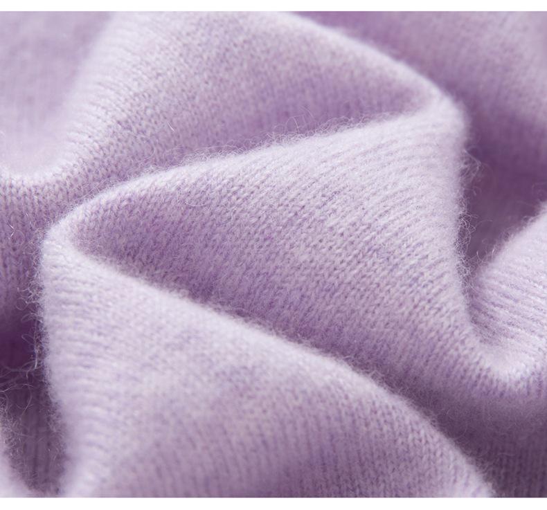 2026 Autumn/Winter Women's Cashmere Cardigan - Round Neck, Cute Style with Three Flower Design, Single-Breasted Jacket