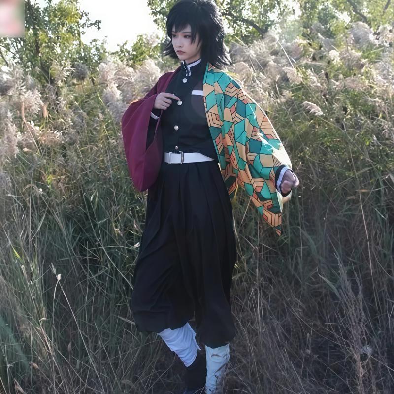 Anime Kimetsu No Yaiba Tomioka Giyuu Cosplay Kostým Doplňky Pak Uniformy Kostýmy Pruik Druh Volwassen Feest Cadeau