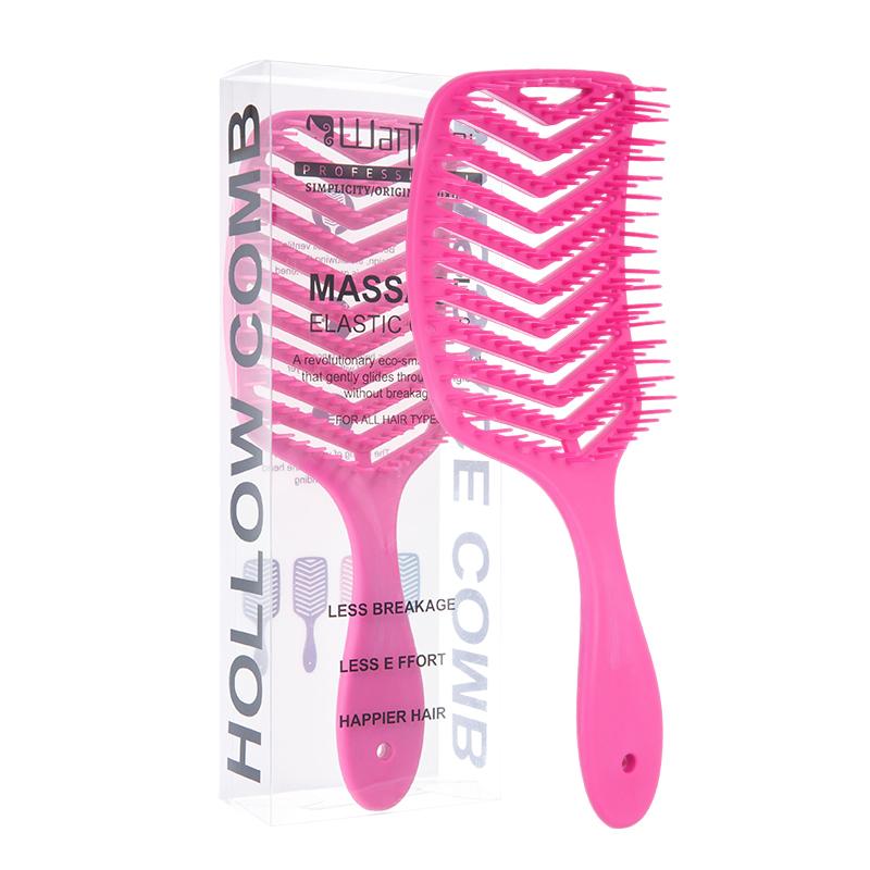 1pcs Detangling Hair Brush Soft Scalp Massage Comb V-shaped Hollow Waterproof Brush High Quality Hair Styling Tools