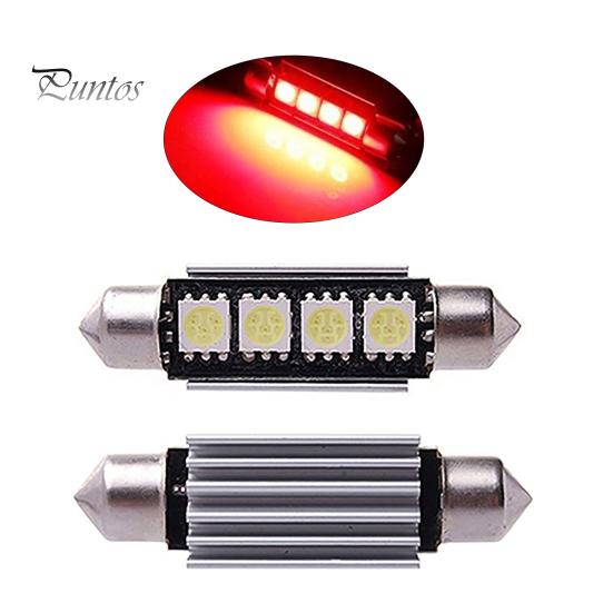 1Pair 41mm 42mm 5050 4SMD LED Festoon Lights Error Free Car Interior Dome