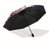 Stained Skull Artwork - Gothic Home DecorUmbrella, Portable 3-Fold Compact Umbrella,Christmas Gift ES639
