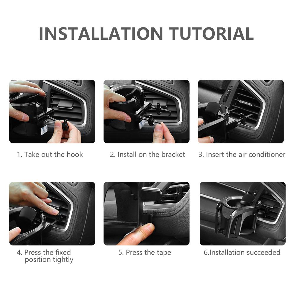 Hot 2 In 1 Car Air Vent Cup Holder and Car Phone Mount Universal Cup Bottle Mount Bracket Stand Fit All Smart Phone and Drink