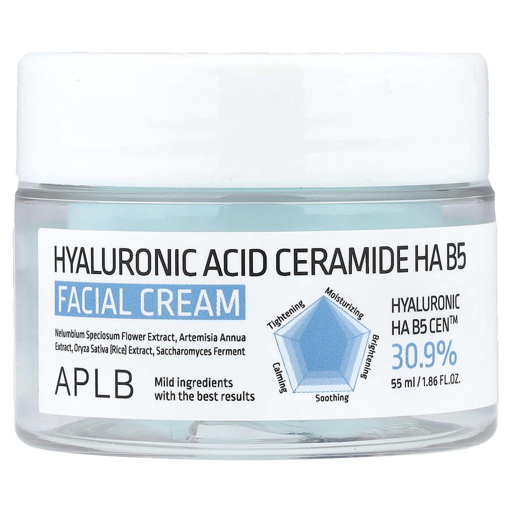 APLB Hyaluronic Acid Ceramide HA B5 Facial Cream, 55ml (1.86 fl oz)