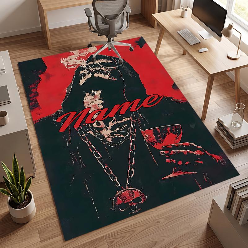Dark Gothic (14) Personalized Name Office Carpet Stylish Decor for Living Room Bedroom Kitchen