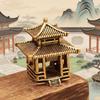 Brass Ancient Architecture Figurines Home Decor Chinese Ancient Buildings Pavilions Fairy Garden Miniatures Fish Tank Decoration