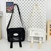 Cute College Style Girl Messenger Bag Japanese Ins Student Large Capacity Versatile Mailman Bag Transparent Pain Bag