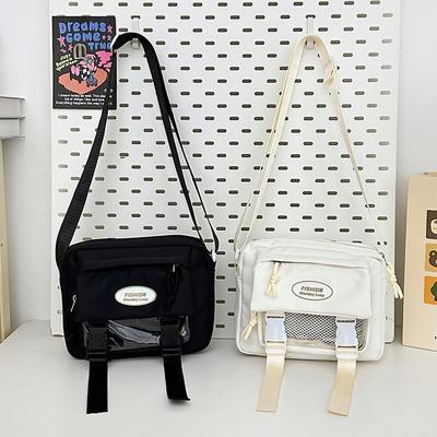 Niedliche Messenger Bag im College-Stil für Mädchen, Japanischer Ins-Student, große Kapazität, vielseitige Postman-Tasche, transparente Schmerztasche
