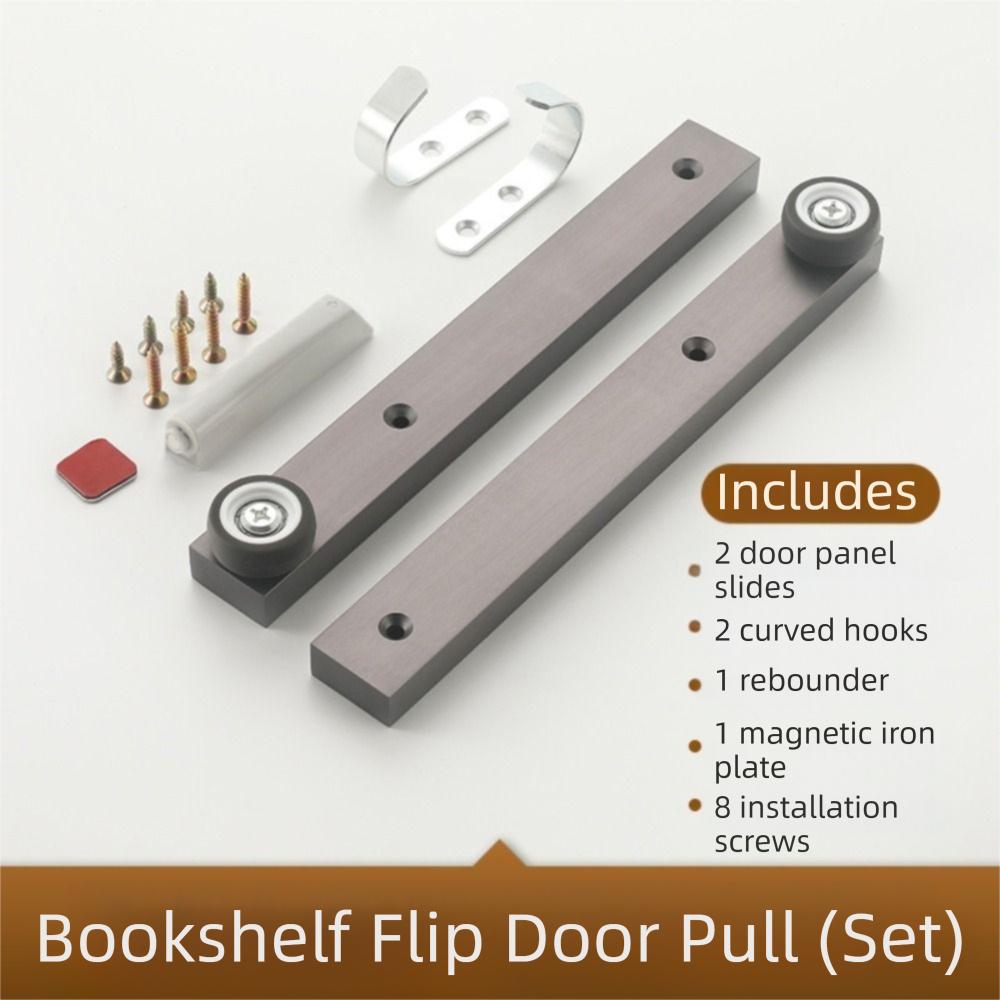 

Rubber Silent Pulleys Invisible Installation Bookshelves Silent Rotating Track 1 pair