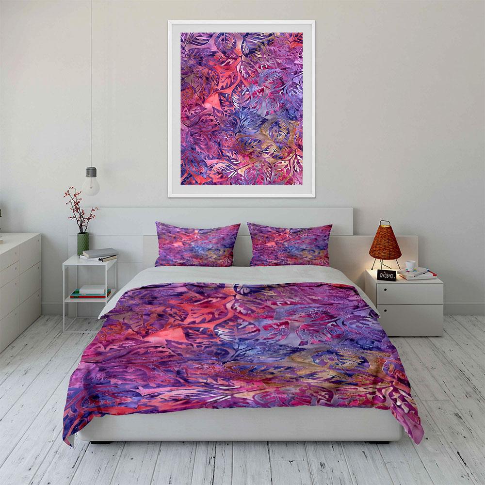 Colorful Tropical Leaves. Bedding Sets Duvet Cover Sets Duvet Covers Pillowcases(1 * Duvet Cover 2 * Pillowcases, Without Duvet Insert)