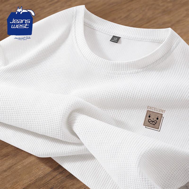 JEANSWEST CLUB Men s Waffle Knit Long Sleeve T-Shirt 2XL