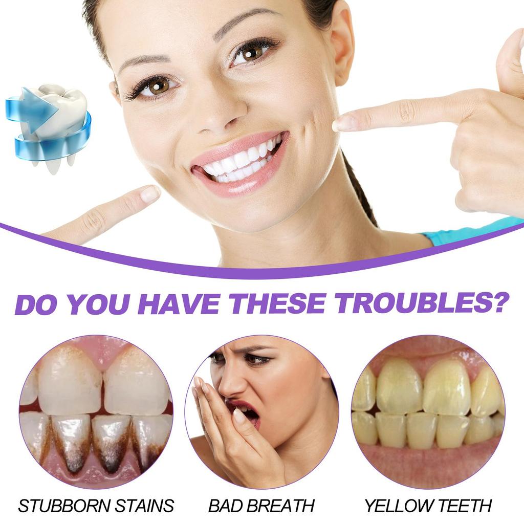 EELHOE V34 Purple Toothpaste Repair Teeth Oral Cleaning Breath Fresh Dazzling White Toothpaste