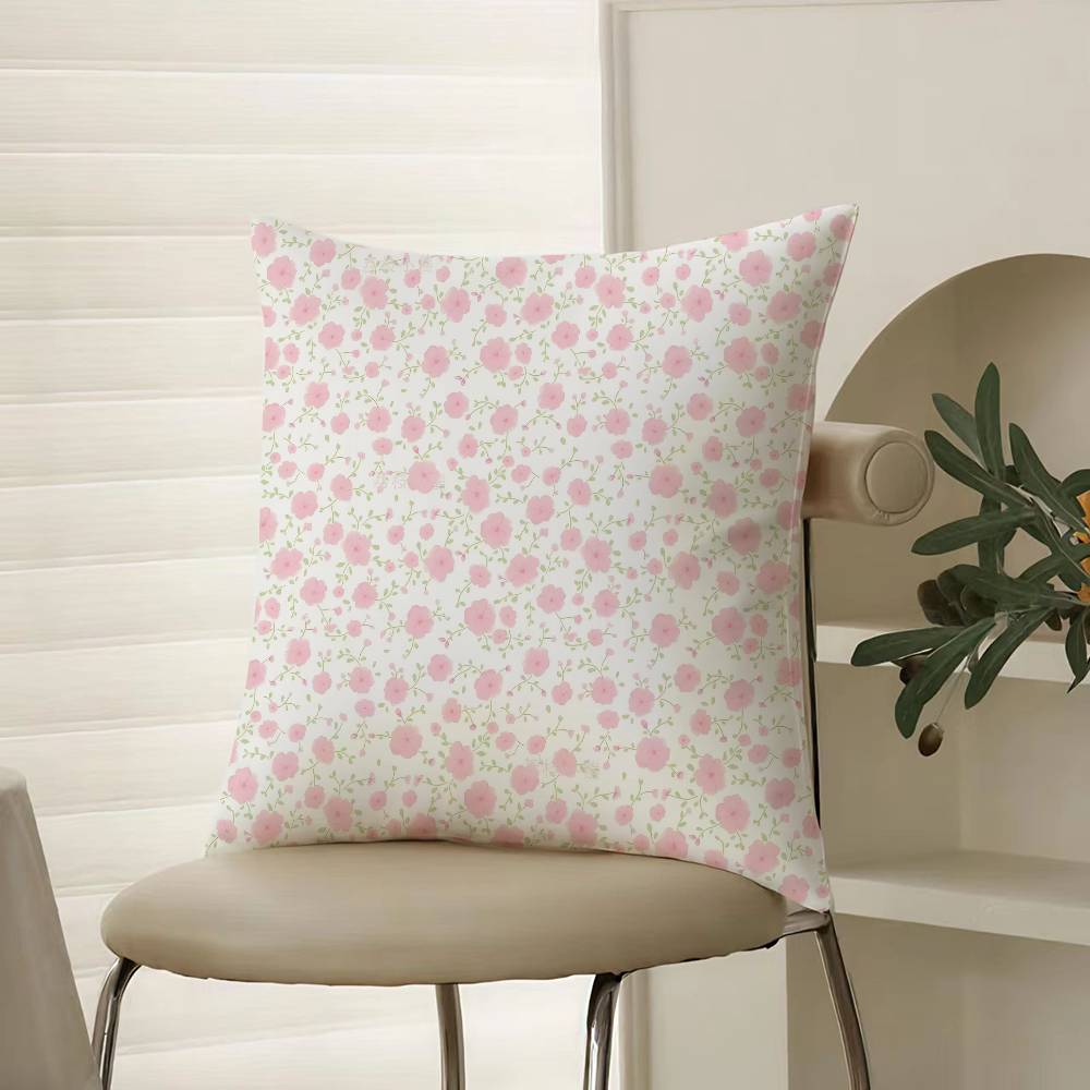 Elegant Flowers With Artistic Patterns Pillow Case Comfort Sofa Bed Silky elegant Invisible zipper Decorative cushion cover